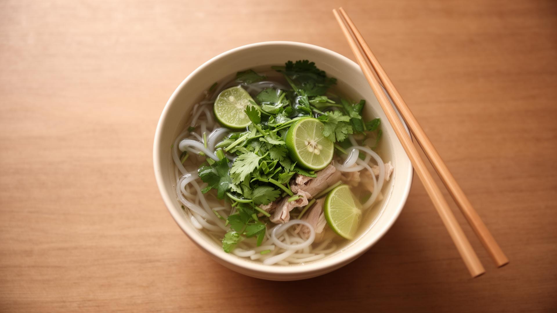 Bowl of authentic Vietnamese pho